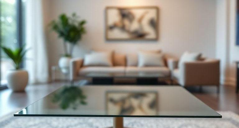 square coffee tables with glass top